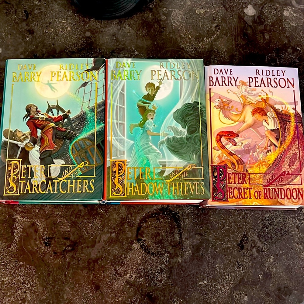 Peter and the Starcatchers 3 books 1st book signed by both authors.